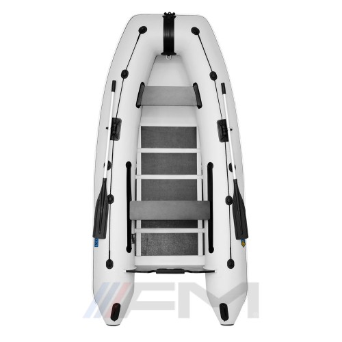 OMEGA - Надуваема моторна лодка с твърдо дъно 330 MU Standard светло сива